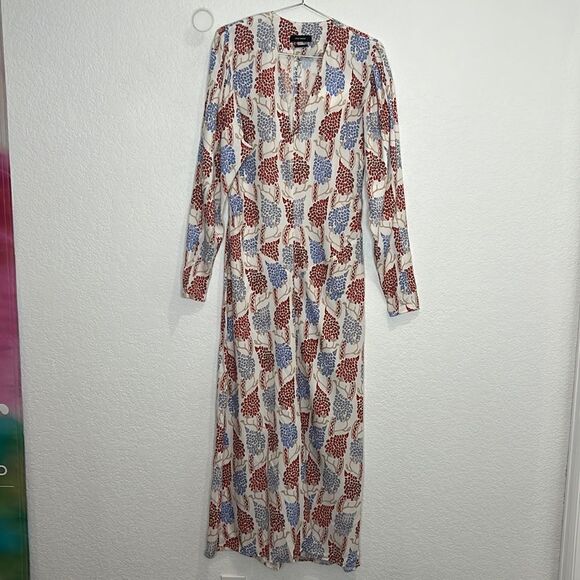 NWT ISABEL MARANT Bagenia Printed Midi Dress Size 40/ US Large - Picture 2 of 16